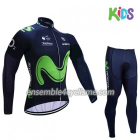 Tenue Maillot M/L + Collant Long 2017 Movistar Team Enfant N001